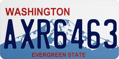 WA license plate AXR6463