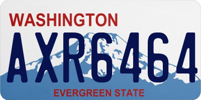 WA license plate AXR6464