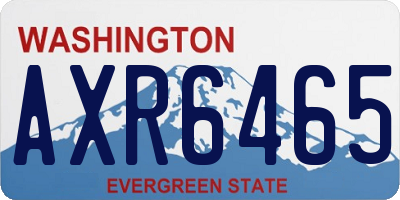 WA license plate AXR6465
