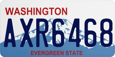 WA license plate AXR6468