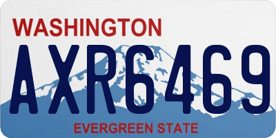 WA license plate AXR6469