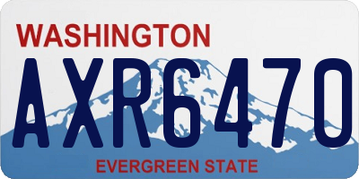 WA license plate AXR6470