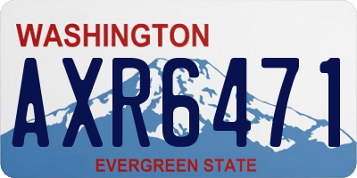 WA license plate AXR6471