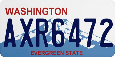 WA license plate AXR6472