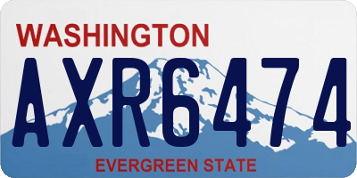 WA license plate AXR6474