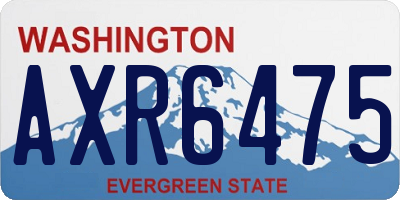 WA license plate AXR6475