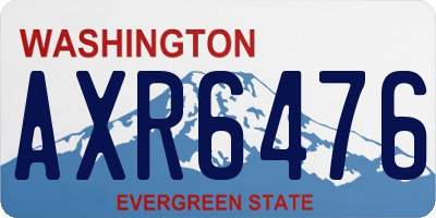 WA license plate AXR6476