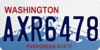 WA license plate AXR6478