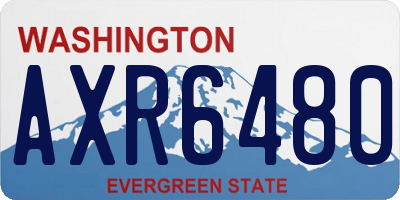 WA license plate AXR6480
