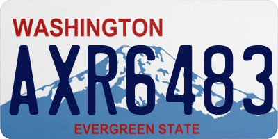 WA license plate AXR6483