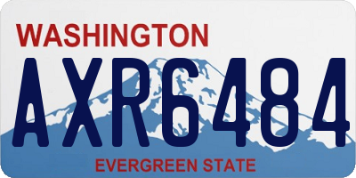 WA license plate AXR6484