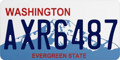 WA license plate AXR6487