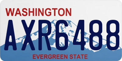 WA license plate AXR6488