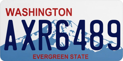 WA license plate AXR6489