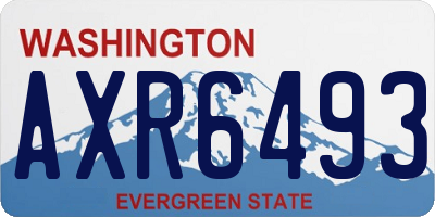 WA license plate AXR6493