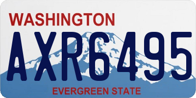 WA license plate AXR6495