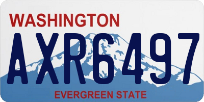 WA license plate AXR6497