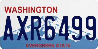 WA license plate AXR6499