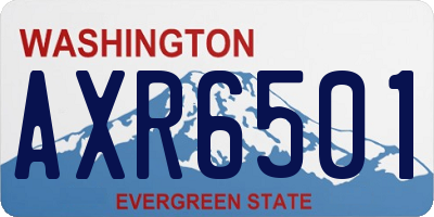 WA license plate AXR6501