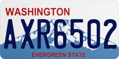 WA license plate AXR6502