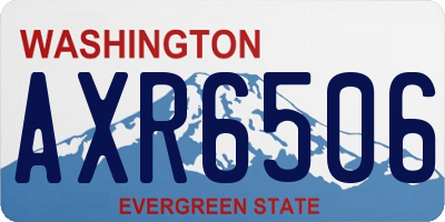 WA license plate AXR6506