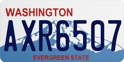 WA license plate AXR6507