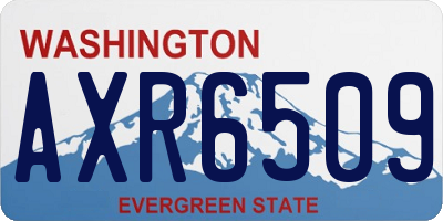 WA license plate AXR6509