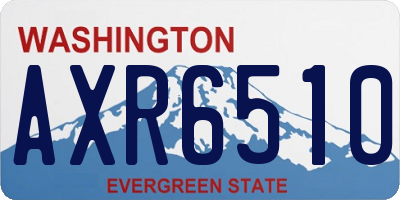 WA license plate AXR6510