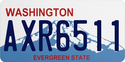 WA license plate AXR6511