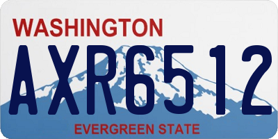 WA license plate AXR6512
