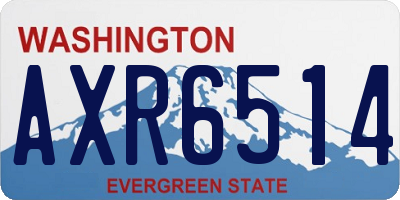 WA license plate AXR6514