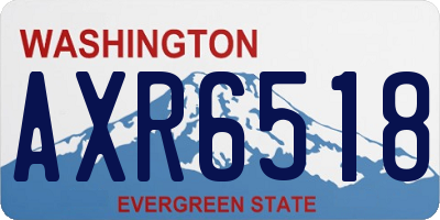WA license plate AXR6518