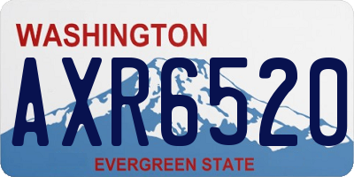 WA license plate AXR6520