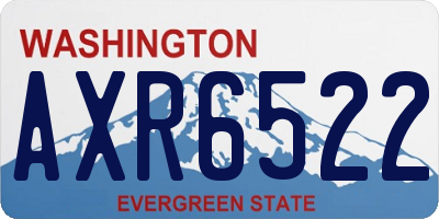 WA license plate AXR6522