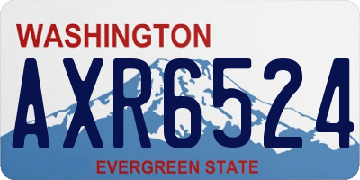 WA license plate AXR6524