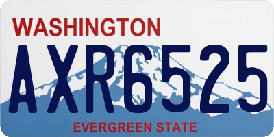 WA license plate AXR6525