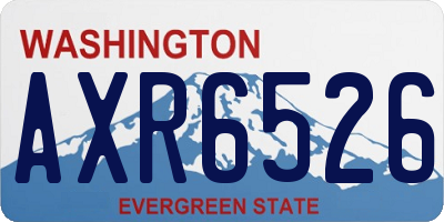 WA license plate AXR6526