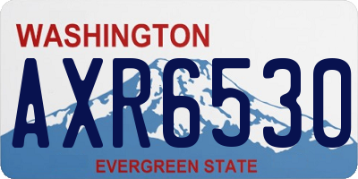WA license plate AXR6530
