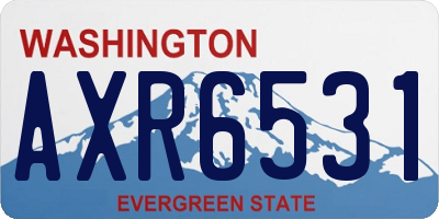 WA license plate AXR6531