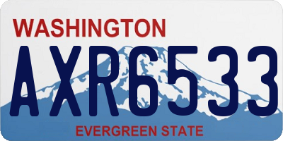WA license plate AXR6533