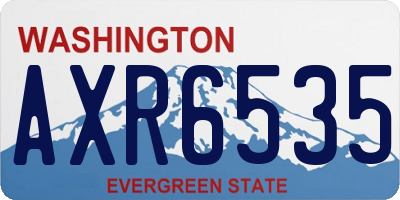 WA license plate AXR6535