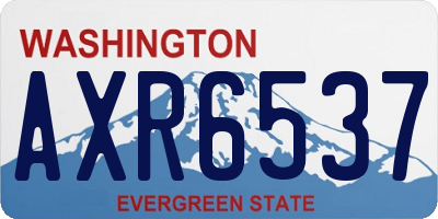WA license plate AXR6537