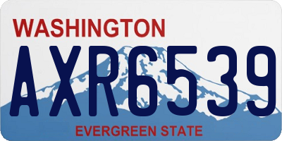 WA license plate AXR6539