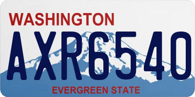 WA license plate AXR6540