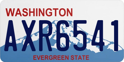 WA license plate AXR6541