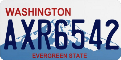 WA license plate AXR6542