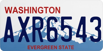 WA license plate AXR6543