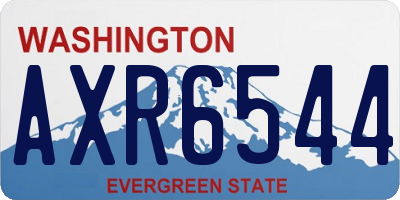 WA license plate AXR6544