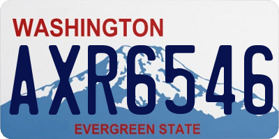 WA license plate AXR6546
