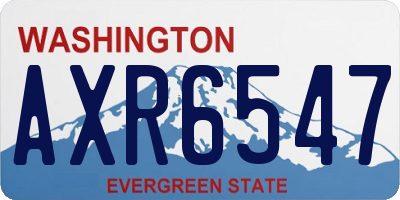 WA license plate AXR6547
